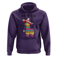 Funny Pinata Mexican Hoodie Here To Fiesta - Wonder Print Shop