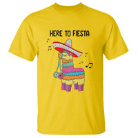 Funny Pinata Mexican T Shirt Here To Fiesta - Wonder Print Shop