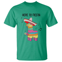 Funny Pinata Mexican T Shirt Here To Fiesta - Wonder Print Shop