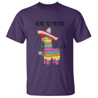Funny Pinata Mexican T Shirt Here To Fiesta - Wonder Print Shop