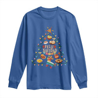 Feliz Navidad Long Sleeve Shirt Mexican Christmas Tree Fiesta - Wonder Print Shop