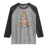 Feliz Navidad Raglan Shirt Mexican Christmas Tree Fiesta - Wonder Print Shop