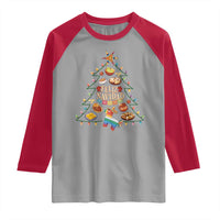 Feliz Navidad Raglan Shirt Mexican Christmas Tree Fiesta - Wonder Print Shop