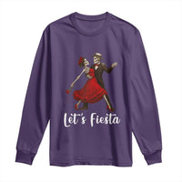 Skeleton Mexican Christmas Long Sleeve Shirt Let us Fiesta - Wonder Print Shop