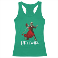 Skeleton Mexican Christmas Racerback Tank Top Let us Fiesta - Wonder Print Shop