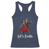 Skeleton Mexican Christmas Racerback Tank Top Let us Fiesta - Wonder Print Shop