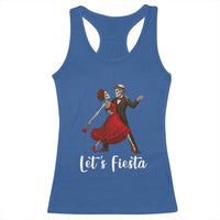 Skeleton Mexican Christmas Racerback Tank Top Let us Fiesta - Wonder Print Shop