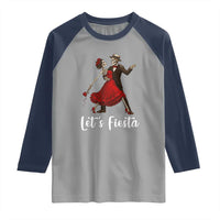 Skeleton Mexican Christmas Raglan Shirt Let us Fiesta - Wonder Print Shop