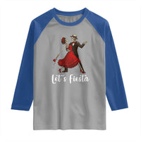 Skeleton Mexican Christmas Raglan Shirt Let us Fiesta - Wonder Print Shop