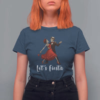 Skeleton Mexican Christmas T Shirt For Women Let us Fiesta - Wonder Print Shop