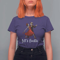 Skeleton Mexican Christmas T Shirt For Women Let us Fiesta - Wonder Print Shop