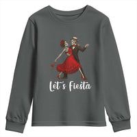 Skeleton Mexican Christmas Youth Sweatshirt Let us Fiesta - Wonder Print Shop