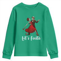 Skeleton Mexican Christmas Youth Sweatshirt Let us Fiesta - Wonder Print Shop