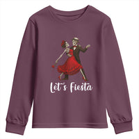 Skeleton Mexican Christmas Youth Sweatshirt Let us Fiesta - Wonder Print Shop