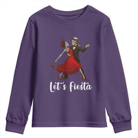 Skeleton Mexican Christmas Youth Sweatshirt Let us Fiesta - Wonder Print Shop