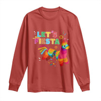 Funny Pinata Mexican Long Sleeve Shirt Let Us Fiesta - Wonder Print Shop