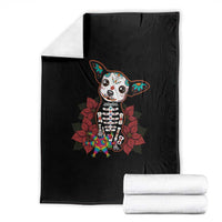 Calavera Chihuahua Throw Blanket Pinata Dia De Los Muertos Mexican - Wonder Print Shop