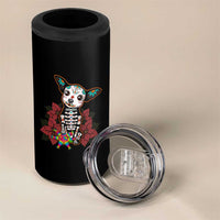 Calavera Chihuahua 4 in 1 Can Cooler Tumbler Pinata Dia De Los Muertos Mexican - Wonder Print Shop