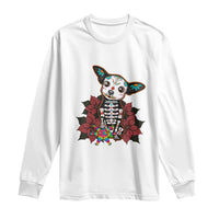 Calavera Chihuahua Long Sleeve Shirt Pinata Dia De Los Muertos Mexican - Wonder Print Shop