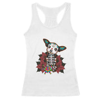 Calavera Chihuahua Racerback Tank Top Pinata Dia De Los Muertos Mexican - Wonder Print Shop