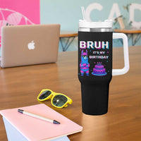 Funny Pinata Mexican Tumbler With Handle Bruh It Is My Birthday - Wonder Print Shop