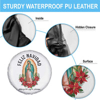 Virgin Mary Feliz Navidad Spare Tire Cover Our Lady Virgen De Guadalupe - Wonder Print Shop