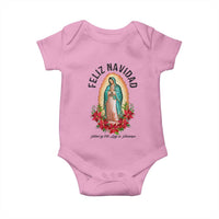 Virgin Mary Feliz Navidad Baby Onesie Our Lady Virgen De Guadalupe - Wonder Print Shop