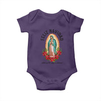 Virgin Mary Feliz Navidad Baby Onesie Our Lady Virgen De Guadalupe - Wonder Print Shop