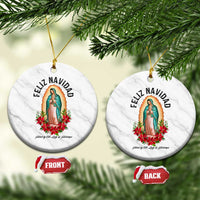 Virgin Mary Feliz Navidad Ceramic Ornament Our Lady Virgen De Guadalupe - Wonder Print Shop