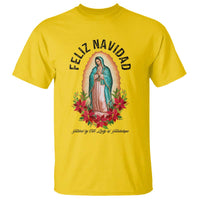 Virgin Mary Feliz Navidad T Shirt Our Lady Virgen De Guadalupe - Wonder Print Shop