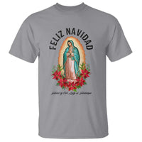 Virgin Mary Feliz Navidad T Shirt Our Lady Virgen De Guadalupe - Wonder Print Shop