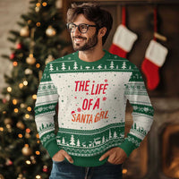 The Life Of A Santa Girl Ugly Christmas Sweater Funny Xmas - Wonder Print Shop