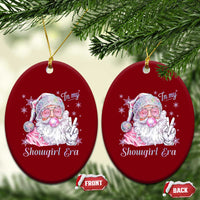 Pink Santa Christmas Ceramic Ornament Bubble Gum Peace Sign - Wonder Print Shop