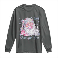 Pink Santa Christmas Long Sleeve Shirt Bubble Gum Peace Sign - Wonder Print Shop