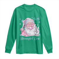 Pink Santa Christmas Long Sleeve Shirt Bubble Gum Peace Sign - Wonder Print Shop