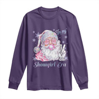 Pink Santa Christmas Long Sleeve Shirt Bubble Gum Peace Sign - Wonder Print Shop