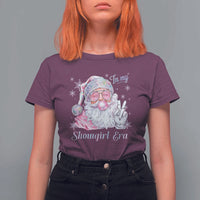 Pink Santa Christmas T Shirt For Women Bubble Gum Peace Sign - Wonder Print Shop