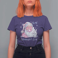 Pink Santa Christmas T Shirt For Women Bubble Gum Peace Sign - Wonder Print Shop