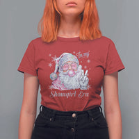 Pink Santa Christmas T Shirt For Women Bubble Gum Peace Sign - Wonder Print Shop