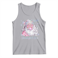 Pink Santa Christmas Tank Top Bubble Gum Peace Sign - Wonder Print Shop