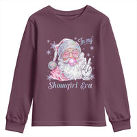 Pink Santa Christmas Youth Sweatshirt Bubble Gum Peace Sign - Wonder Print Shop