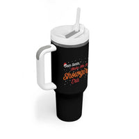 Santa Girls Christmas Tumbler With Handle Funny Trendy Quote - Wonder Print Shop