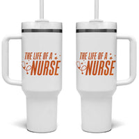 Funny Nurse Christmas Tumbler With Handle The Life Of A Nurse - Wonder Print Shop