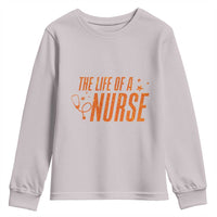 Funny Nurse Christmas Youth Sweatshirt The Life Of A Nurse - Wonder Print Shop
