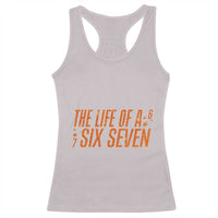 67 Six Seven Meme Racerback Tank Top - Wonder Print Shop