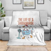 Funny Goose Nurse Christmas Throw Blanket The Life Of A Shownurrse - Wonder Print Shop