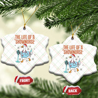 Funny Goose Nurse Christmas Ceramic Ornament The Life Of A Shownurrse - Wonder Print Shop