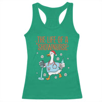 Funny Goose Nurse Christmas Racerback Tank Top The Life Of A Shownurrse - Wonder Print Shop