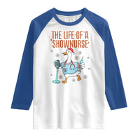 Funny Goose Nurse Christmas Raglan Shirt The Life Of A Shownurrse - Wonder Print Shop