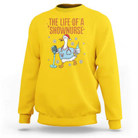 Funny Goose Nurse Christmas Sweatshirt The Life Of A Shownurrse - Wonder Print Shop